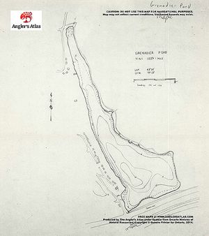 Contour map for Grenadier Pond, Ontario