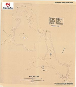 Contour map for Four Mile Lake, Ontario