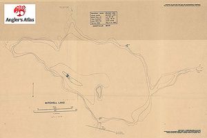 Contour map for Mitchell Lake, Ontario
