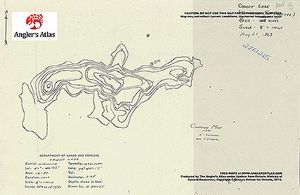 Contour map for Orient Lake, Ontario
