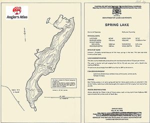 Contour map for Spring Lake, Ontario