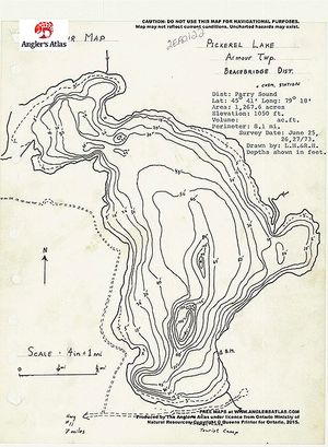 Contour map for North Magnetawan River, Ontario