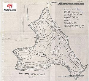 Contour map for Wyse Lake, Ontario