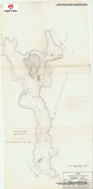 Contour map for waseosa Lake, Ontario