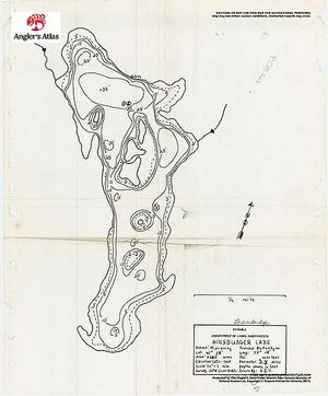 Contour map for Hinsburger Lake, Ontario