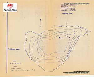 Contour map for Musselman Lake, Ontario