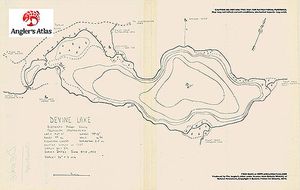 Contour map for Devine Lake, Ontario