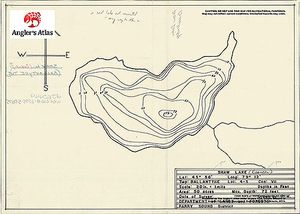 Contour map for Shaw Lake, Ontario