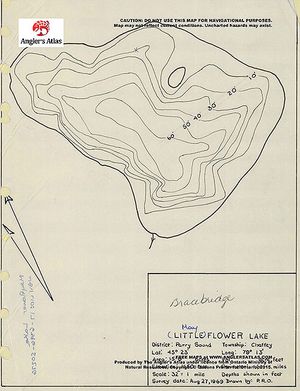Contour map for Mayflower Lake, Ontario