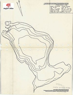 Contour map for ArrowHead Lake, Ontario