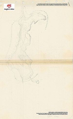 Contour map for Clam Lake, Ontario