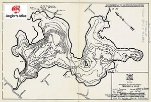 Contour map for Peninsula Lake, Ontario