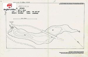 Contour map for Elgin Pond, Ontario