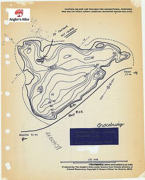 Contour map for Grandview Lake, Ontario