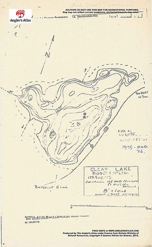 Contour map for Grandview Lake, Ontario