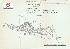 Contour map for Chalk Lake, Ontario