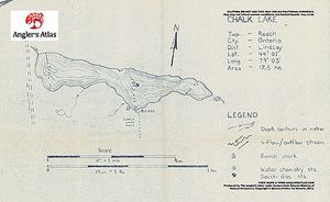 Contour map for Chalk Lake, Ontario
