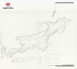 Contour map for Gibson Lake, Ontario