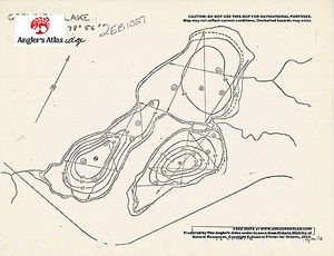 Contour map for Gosling Lake, Ontario