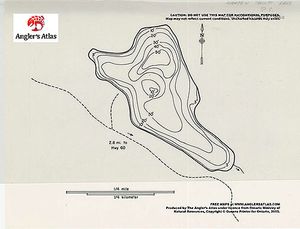 Contour map for Martencamp Lake, Ontario