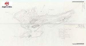 Contour map for Little Trout Lake, Ontario