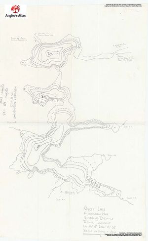 Contour map for Queer Lake, Ontario