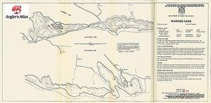 Contour map for Kushog Lake, Ontario