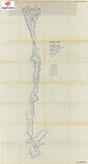 Contour map for Kushog Lake, Ontario