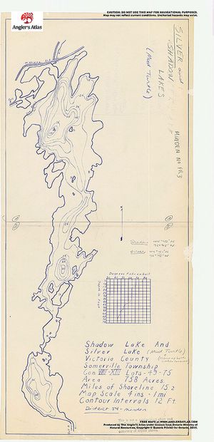 Contour map for Silver Lake, Ontario