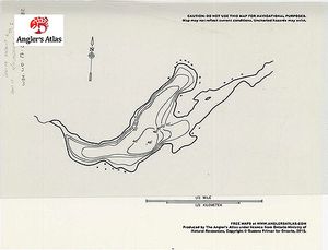 Contour map for Kawagama Lake, Ontario
