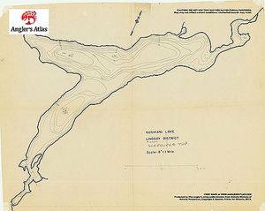 Contour map for Nuniani Lake, Ontario