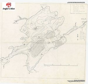 Contour map for Red Pine Lake, Ontario