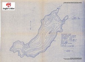 Contour map for Buckskin Lake, Ontario