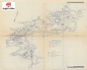Contour map for Kennisis Lake, Ontario