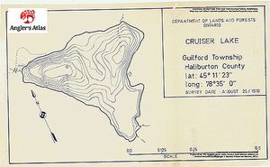 Contour map for Cruiser Lake, Ontario