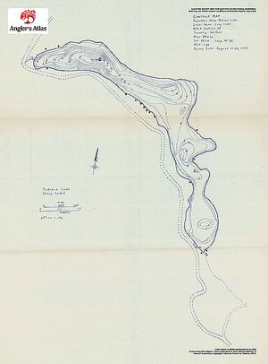 Contour map for Tedious Lake, Ontario