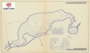 Contour map for Cranberry Lake, Ontario