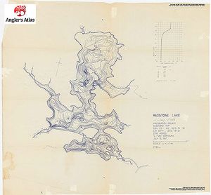 Contour map for Redstone Lake, Ontario