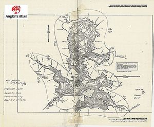 Contour map for Redstone Lake, Ontario