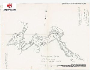Contour map for Lawrence Lake, Ontario
