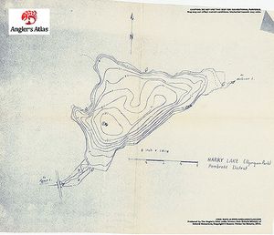 Contour map for Harry Lake, Ontario
