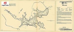 Contour map for Drag Lake, Ontario