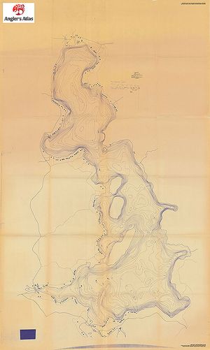 Contour map for Haliburton Lake, Ontario