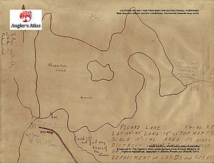 Contour map for Picard Lake, Ontario