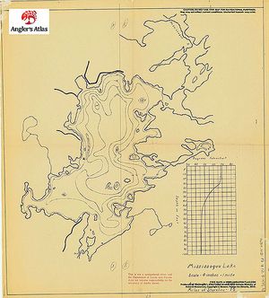 Contour map for Mississauga Lake, Ontario