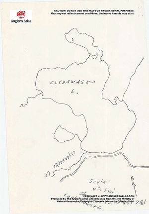 Contour map for Big Cauliflower Lake, Ontario