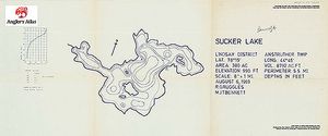 Contour map for Sucker Lake, Ontario
