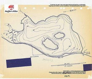 Contour map for Poverty Lake, Ontario