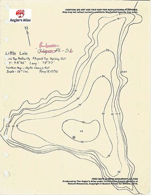 Contour map for Little Lake, Ontario