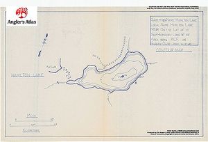 Contour map for Hamilton Lake, Ontario